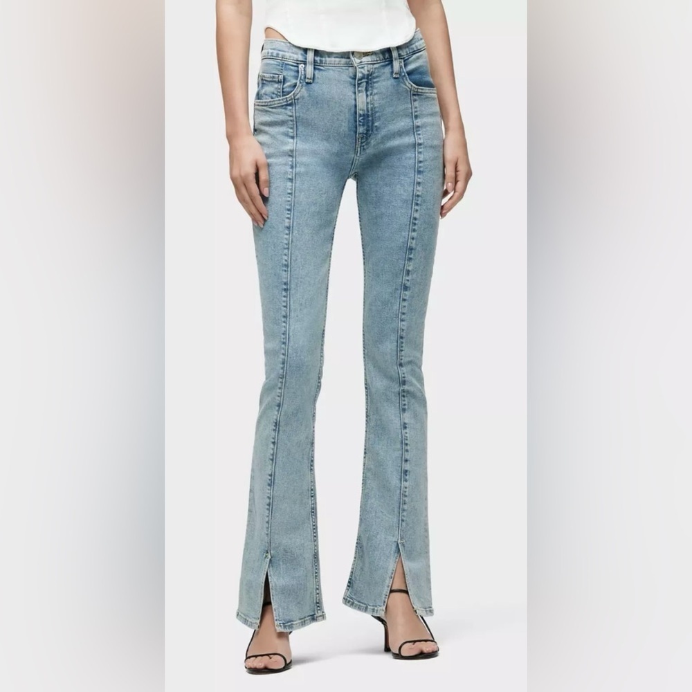 Hudson Barbara High Rose Baby bootcut Jean with slit hem. Women’s size 31 new - Picture 2 of 13
